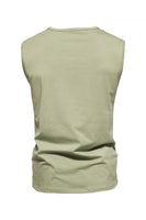 Laden Sie das Bild in den Galerie-Viewer, Sommer Ärmellose Knöpfe Herren T-Shirt