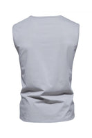 Laden Sie das Bild in den Galerie-Viewer, Sommer Ärmellose Knöpfe Herren T-Shirt