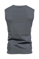 Laden Sie das Bild in den Galerie-Viewer, Ärmelloses schwarzes Herren-T-Shirt mit V-Ausschnitt