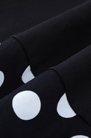 Laden Sie das Bild in den Galerie-Viewer, Schulterfreies Polka Dots Kleid aus den 1950er Jahren