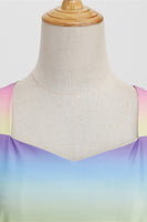 Laden Sie das Bild in den Galerie-Viewer, Buntes A Linie Vintage Kleid der 1950er Jahre