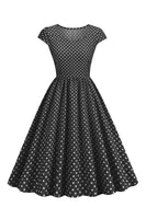 Laden Sie das Bild in den Galerie-Viewer, Polka Dots Swing Kleid aus den 1950er Jahren