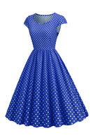 Laden Sie das Bild in den Galerie-Viewer, Polka Dots Swing Kleid aus den 1950er Jahren