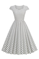 Laden Sie das Bild in den Galerie-Viewer, Polka Dots Swing Kleid aus den 1950er Jahren