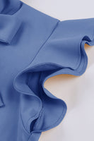 Laden Sie das Bild in den Galerie-Viewer, Gelbes Einfarbig 1950er Jahre Rockabilly Kleid mit Schleife