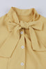 Laden Sie das Bild in den Galerie-Viewer, Gelbes Einfarbig 1950er Jahre Rockabilly Kleid mit Schleife
