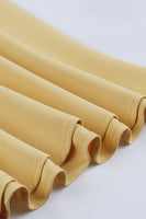 Laden Sie das Bild in den Galerie-Viewer, Gelbes Einfarbig 1950er Jahre Rockabilly Kleid mit Schleife