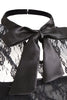 Laden Sie das Bild in den Galerie-Viewer, Schwarzes Chiffon Vintage Halloween Kleid