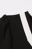 Laden Sie das Bild in den Galerie-Viewer, V-Ausschnitt kurze Ärmel schwarz 1950er Jahre Rockabilly Kleid mit Gürtel