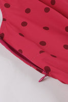 Laden Sie das Bild in den Galerie-Viewer, Rotes Polka Dots Rockabilly Kleid