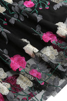 Laden Sie das Bild in den Galerie-Viewer, Fuchsia und schwarzes Vintage Rockabilly Kleid