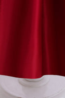 Laden Sie das Bild in den Galerie-Viewer, Burgunder Satin Mädchen Kleid mit Schleife