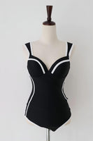 Laden Sie das Bild in den Galerie-Viewer, Herzausschnitt Ein Stück Hohe Taille Weißer Bikini