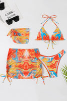 Laden Sie das Bild in den Galerie-Viewer, Neckholder Orange bedruckter Bikini