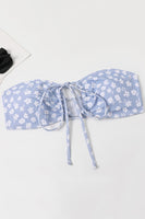 Laden Sie das Bild in den Galerie-Viewer, Zweiteiliger Tube Top Rosa Blumen Badeanzug