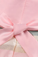 Laden Sie das Bild in den Galerie-Viewer, A-Linie rotes Mädchenkleid mit V-Ausschnitt und Kappenärmeln