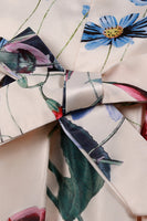 Laden Sie das Bild in den Galerie-Viewer, A Linie Jewel Hals Hellblau bedrucktes Mädchen Kleid