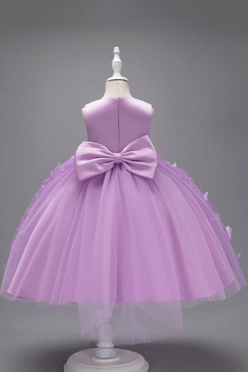 Champagner Prinzessin Schmetterling Tüll Mädchen Kleid mit Schleife