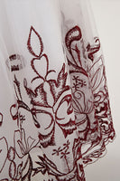 Laden Sie das Bild in den Galerie-Viewer, Marineblaues ärmelloses A Linie Stickerei Mädchen Kleid