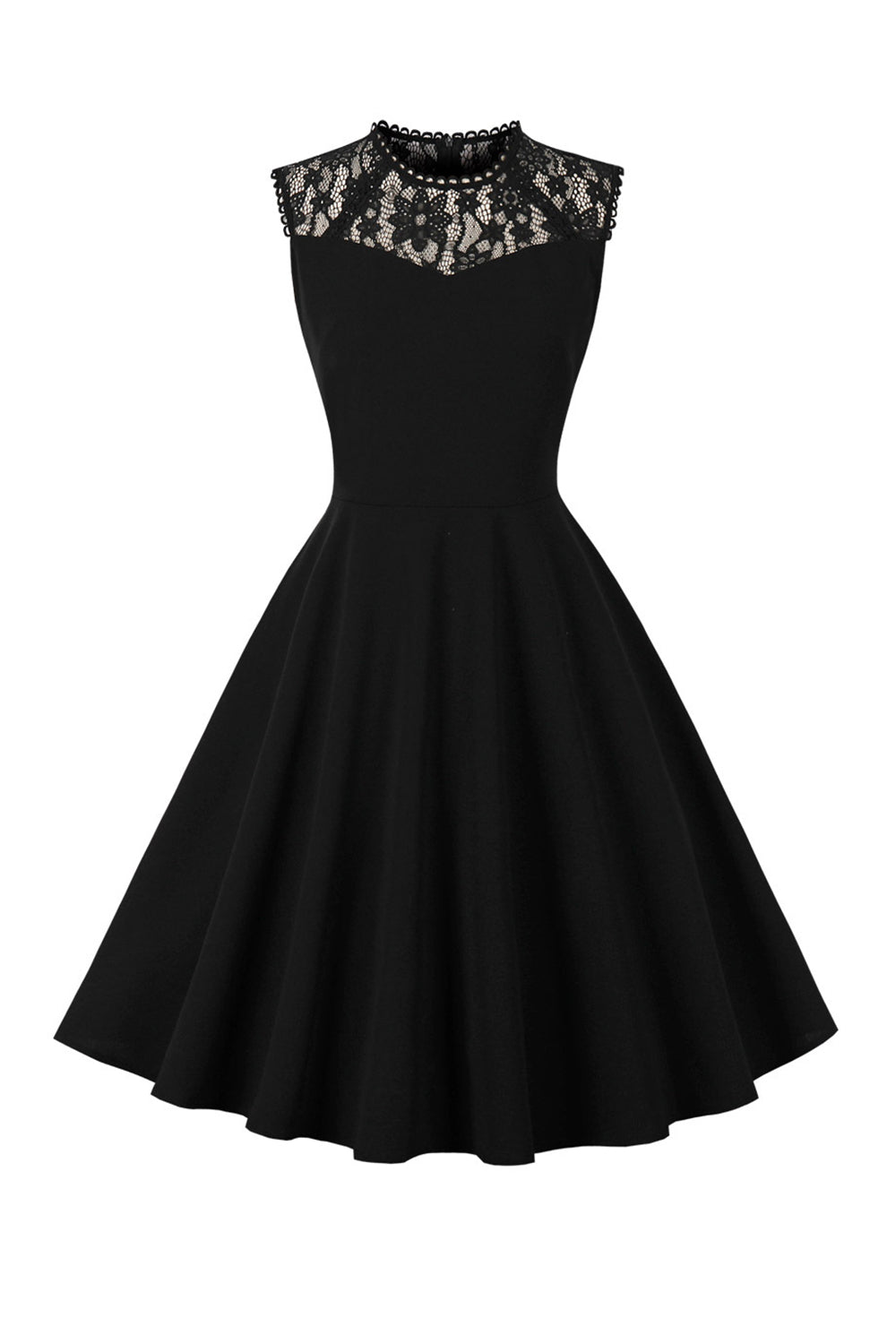 Schwarzes Kleid Mit Spitze