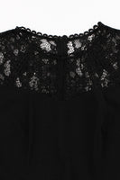 Laden Sie das Bild in den Galerie-Viewer, Schwarzes Swing 1950er Jahre Kleid mit Spitze