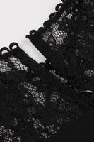 Laden Sie das Bild in den Galerie-Viewer, Schwarzes Swing 1950er Jahre Kleid mit Spitze