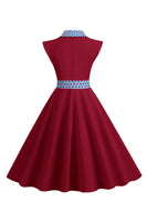 Laden Sie das Bild in den Galerie-Viewer, Schwarzes Polka Dots Rockabilly Kleid mit Schleife