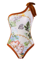 Laden Sie das Bild in den Galerie-Viewer, Einteilige Bademode mit hoher Taille und Strandrock