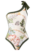 Laden Sie das Bild in den Galerie-Viewer, Einteilige Bademode mit hoher Taille und Strandrock