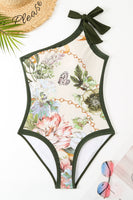 Laden Sie das Bild in den Galerie-Viewer, Einteilige Bademode mit hoher Taille und Strandrock