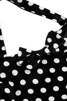 Laden Sie das Bild in den Galerie-Viewer, Neckholder Rotes Vintage Polka Dot 50er Jahre Mädchen Kleid mit Schleife