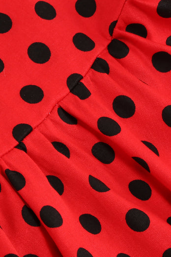Neckholder Polka Dot Rotes Vintage Mädchen Kleid