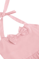 Laden Sie das Bild in den Galerie-Viewer, Neckholder Rotes Vintage Mädchen Kleid mit Schleife