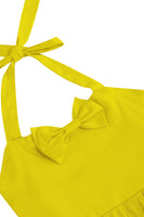 Laden Sie das Bild in den Galerie-Viewer, Neckholder Rotes Vintage Mädchen Kleid mit Schleife