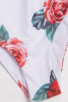 Laden Sie das Bild in den Galerie-Viewer, Spaghettiträger Hohe Taille Rot Einteilige Bademode