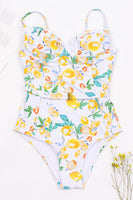 Laden Sie das Bild in den Galerie-Viewer, Spaghettiträger Hohe Taille Rot Einteilige Bademode