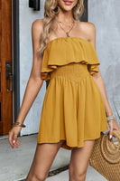 Laden Sie das Bild in den Galerie-Viewer, Schwarze trägerlose kurze Jumpsuits