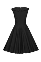 Laden Sie das Bild in den Galerie-Viewer, Polka Dots Rotes 1950er Jahre Kleid mit Knopf