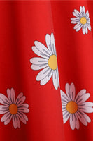 Laden Sie das Bild in den Galerie-Viewer, Ärmelloses bedrucktes gelbes Kleid aus den 1950er Jahren