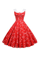 Laden Sie das Bild in den Galerie-Viewer, Bedrucktes ärmelloses gelbes Vintage-Kleid