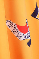 Laden Sie das Bild in den Galerie-Viewer, Bedrucktes ärmelloses gelbes Vintage-Kleid