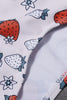 Laden Sie das Bild in den Galerie-Viewer, Weiße einteilige bedruckte Bademode mit Erdbeeren