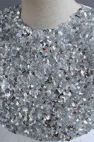 Laden Sie das Bild in den Galerie-Viewer, Weißes Pailletten Spitze A Linie Mädchen Kleider mit Schleife