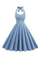 Laden Sie das Bild in den Galerie-Viewer, Neckholder Rotes Polka Dots Rockabilly Kleid