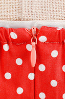 Laden Sie das Bild in den Galerie-Viewer, Neckholder Rotes Polka Dots Rockabilly Kleid