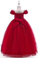 Laden Sie das Bild in den Galerie-Viewer, A-Linie Perlen Blush Mädchen Kleider mit Applikationen