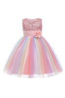 Laden Sie das Bild in den Galerie-Viewer, Glitzernder U-Boot-Ausschnitt Lila Mädchen Kleider