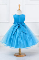 Laden Sie das Bild in den Galerie-Viewer, Pailletten ärmellose weiße Mädchen Kleider mit Schleife