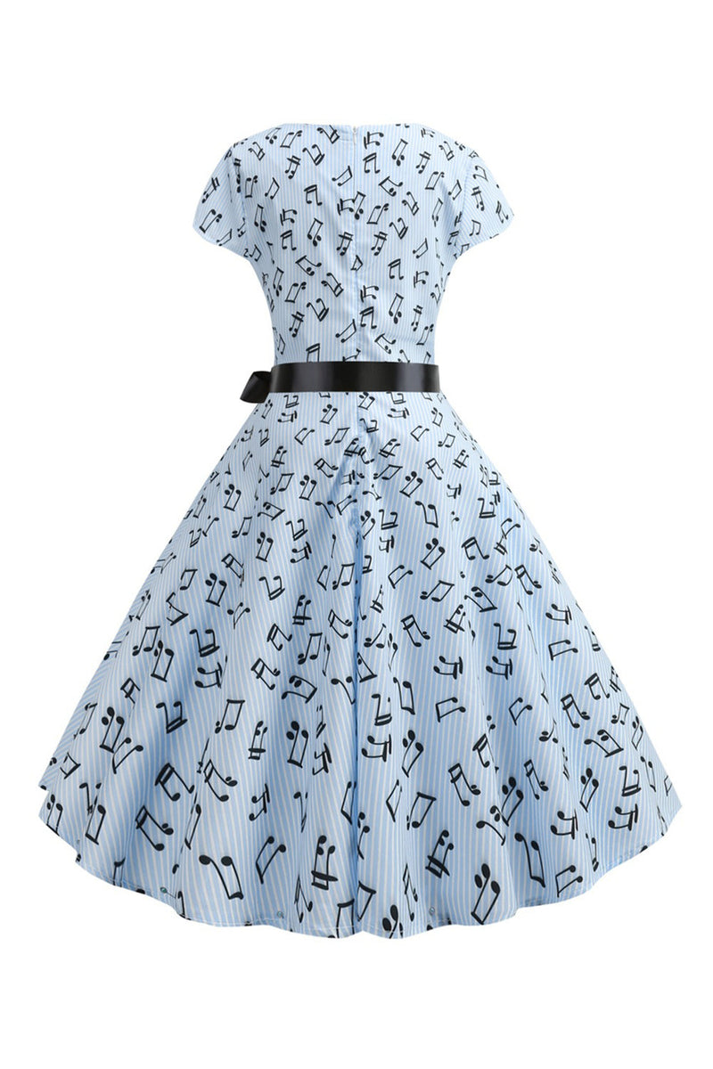 Laden Sie das Bild in den Galerie-Viewer, A Linie bedruckte Swing Kleider aus den 1950er Jahren