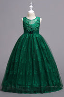 Laden Sie das Bild in den Galerie-Viewer, Rosa Mädchen mit Rundhalsausschnitt und 3D-Blumen